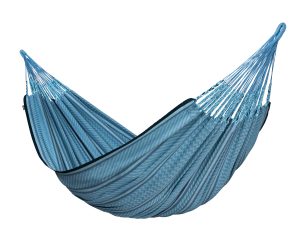 LA SIESTA® Flora Blue Zebra - Organic Cotton Kingsize Klasikinis hamakas